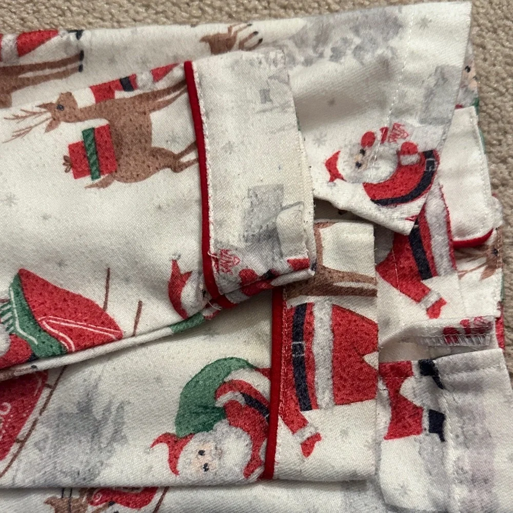 Pottery Barn Kid’s Heritage Flannel Santa Christmas Holiday Pajamas